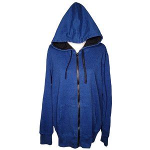 Ocean Pacific Heathered Blue Zip Front Hoodie – Size 2XL